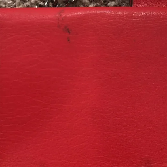 Red Designer Women's Bag with Silver Accents - Picture 6 of 6